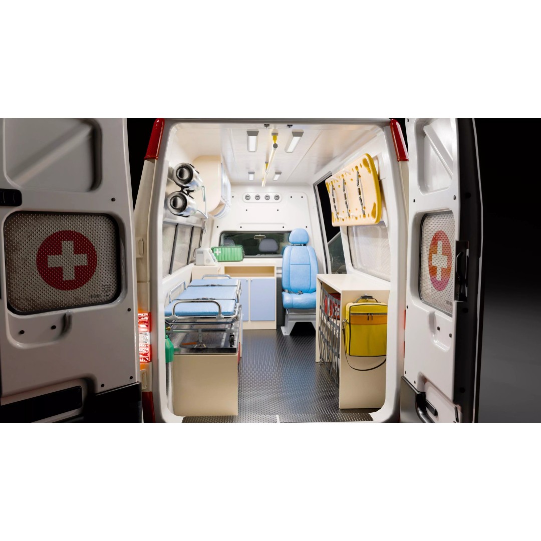 Service Van 3D Model – Low Poly Game Asset, FBX, PBR Textures - View 6