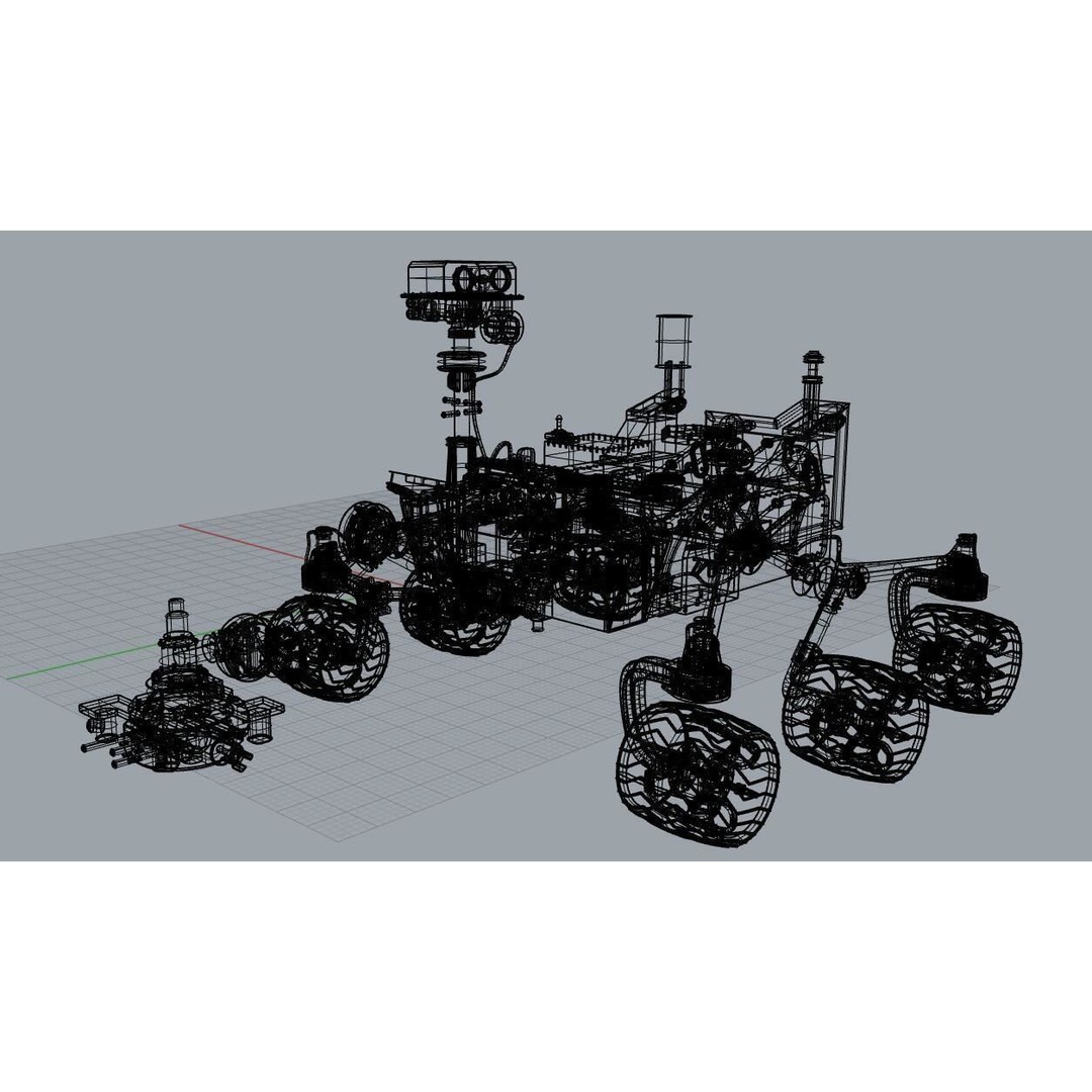 Curiosity Mars Rover 3D Model – Detailed Space Asset, FBX, Blender