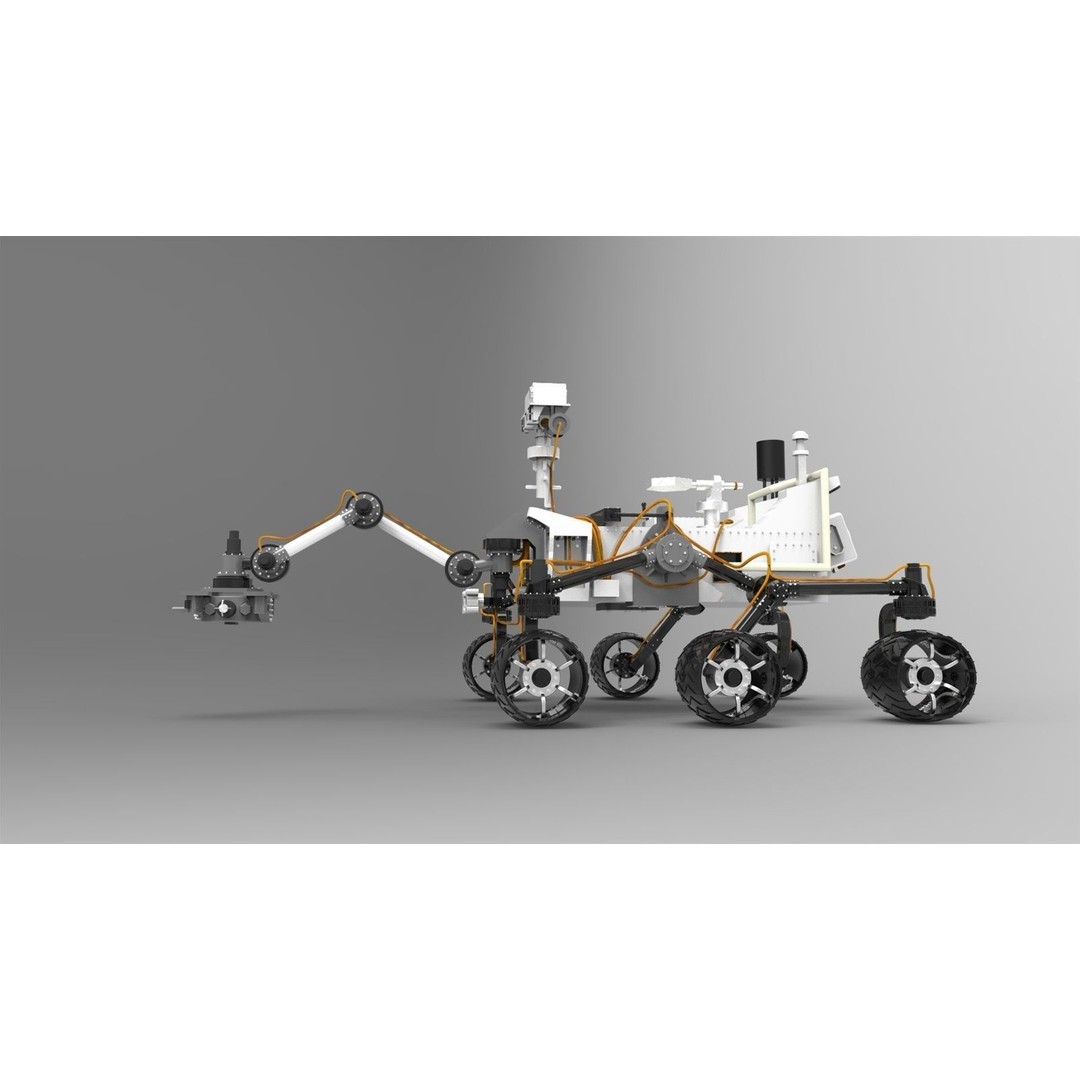 Curiosity Mars Rover 3D Model – Detailed Space Asset, FBX, Blender - View 3