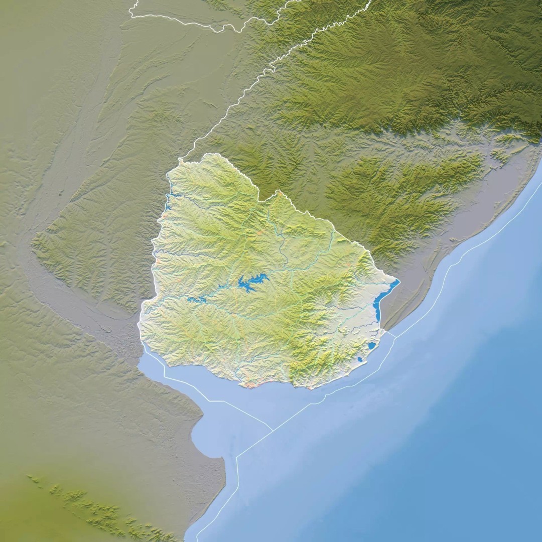 Uruguay Map 3D Model – Realistic Satellite Terrain, FBX & OBJ - View 10