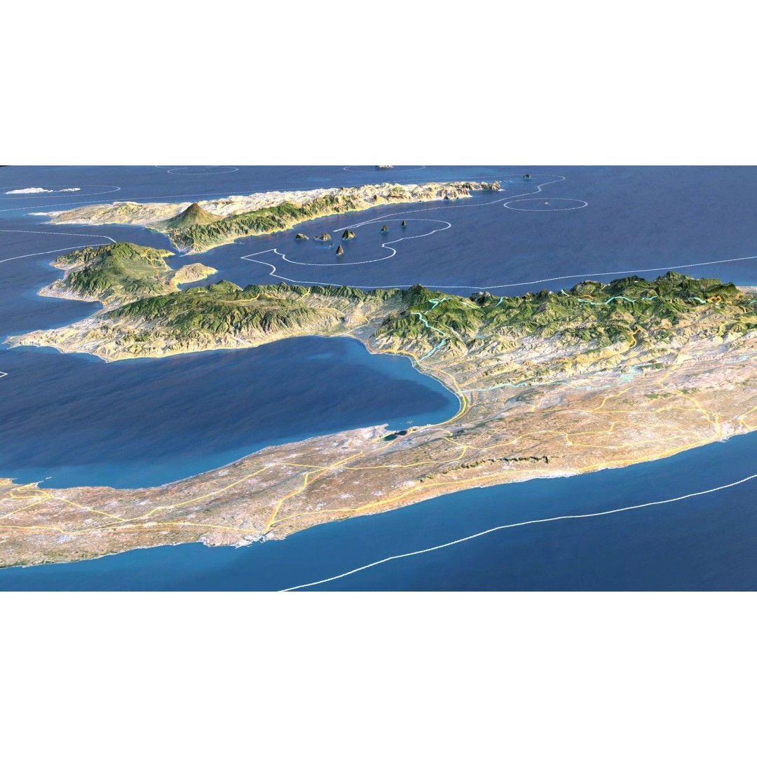 Italy Map 3D Model – Realistic Satellite Terrain, FBX & OBJ Formats - View 10