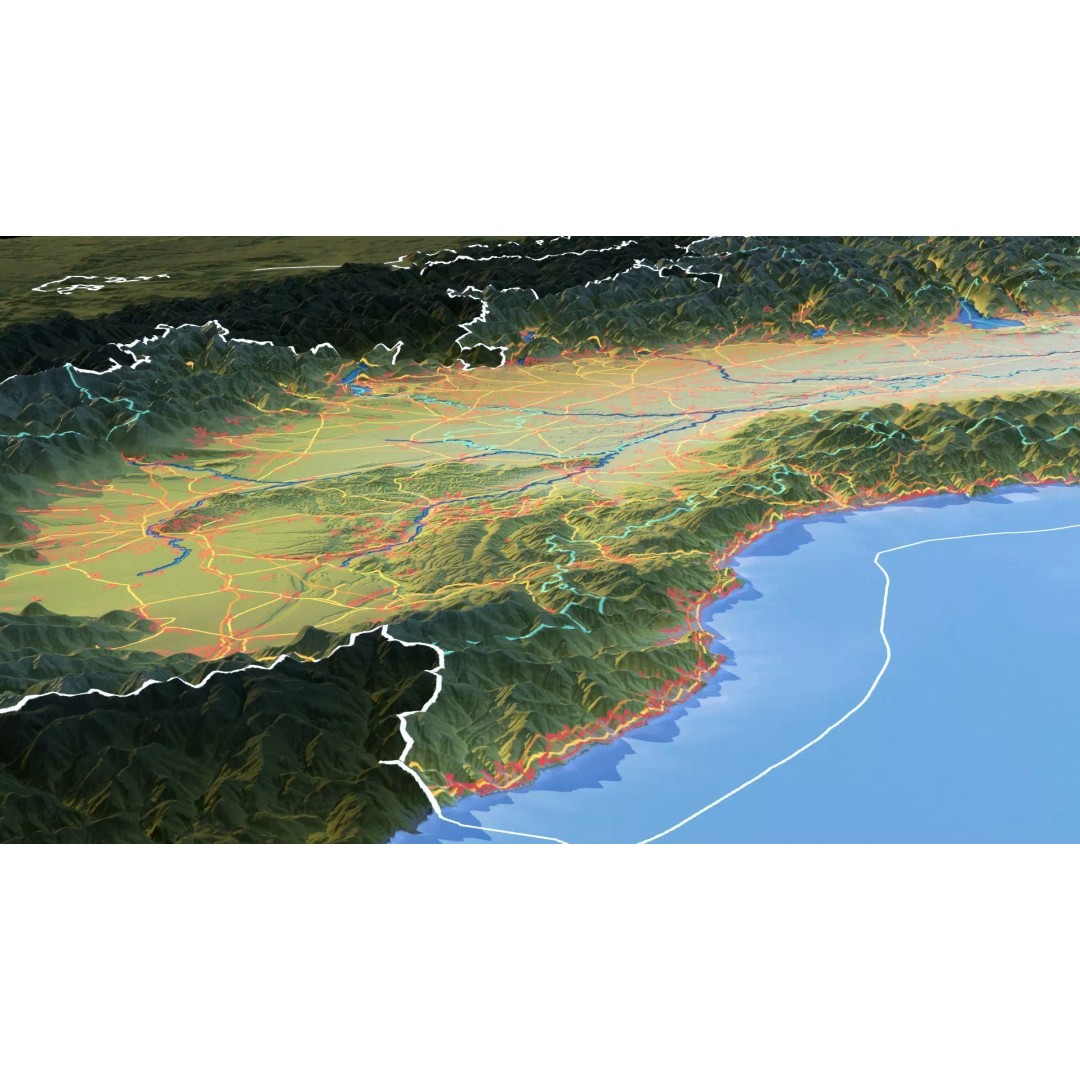 Italy Map 3D Model – Realistic Satellite Terrain, FBX & OBJ Formats - View 18