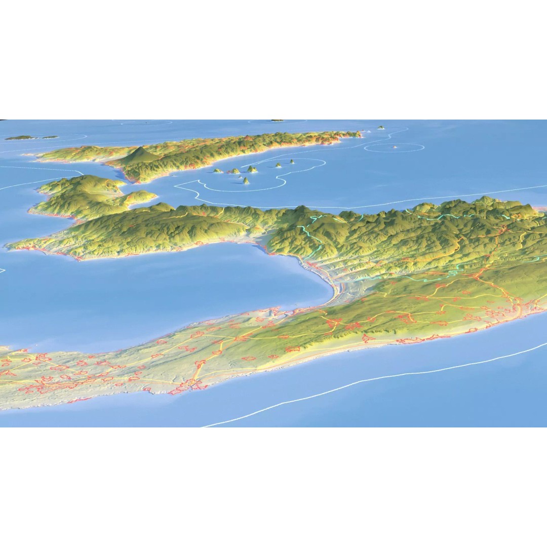 Italy Map 3D Model – Realistic Satellite Terrain, FBX & OBJ Formats - View 19