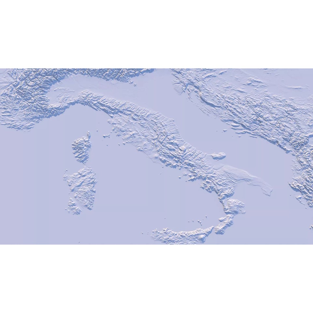 Italy Map 3D Model – Realistic Satellite Terrain, FBX & OBJ Formats - View 21