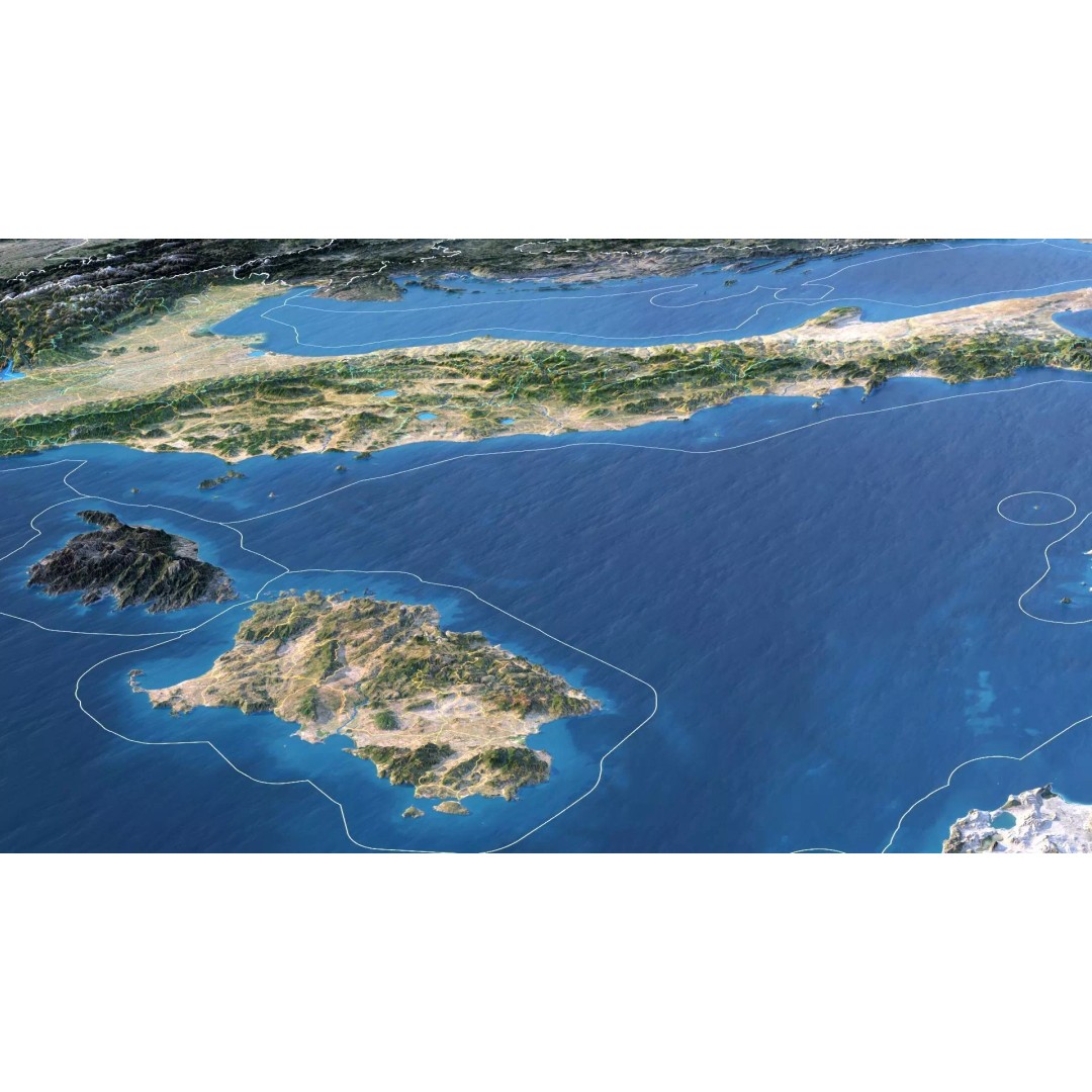 Italy Map 3D Model – Realistic Satellite Terrain, FBX & OBJ Formats - View 5
