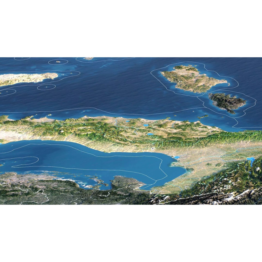 Italy Map 3D Model – Realistic Satellite Terrain, FBX & OBJ Formats - View 8