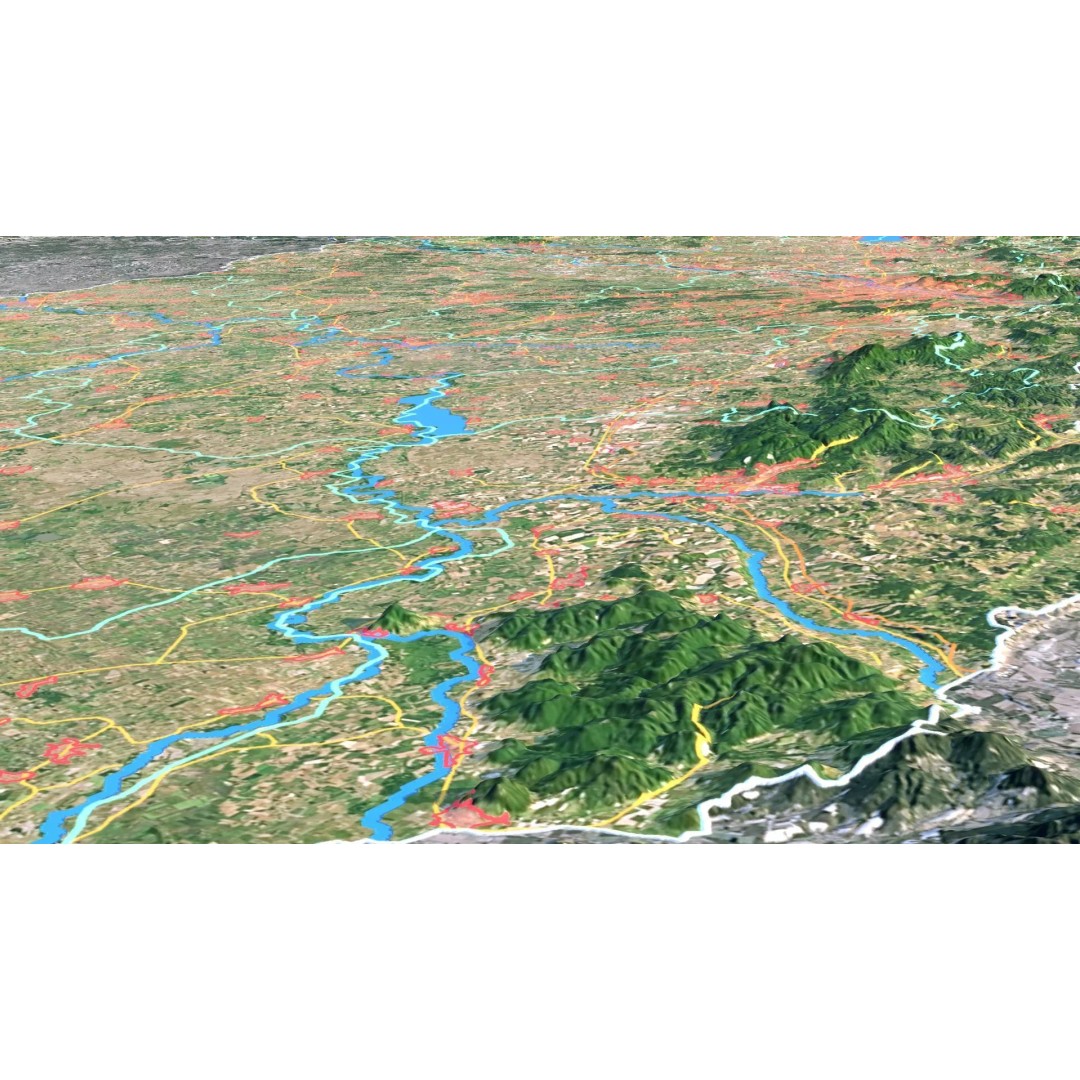 Hungary Map 3D Model – Realistic Satellite Terrain, 15K Textures - View 10