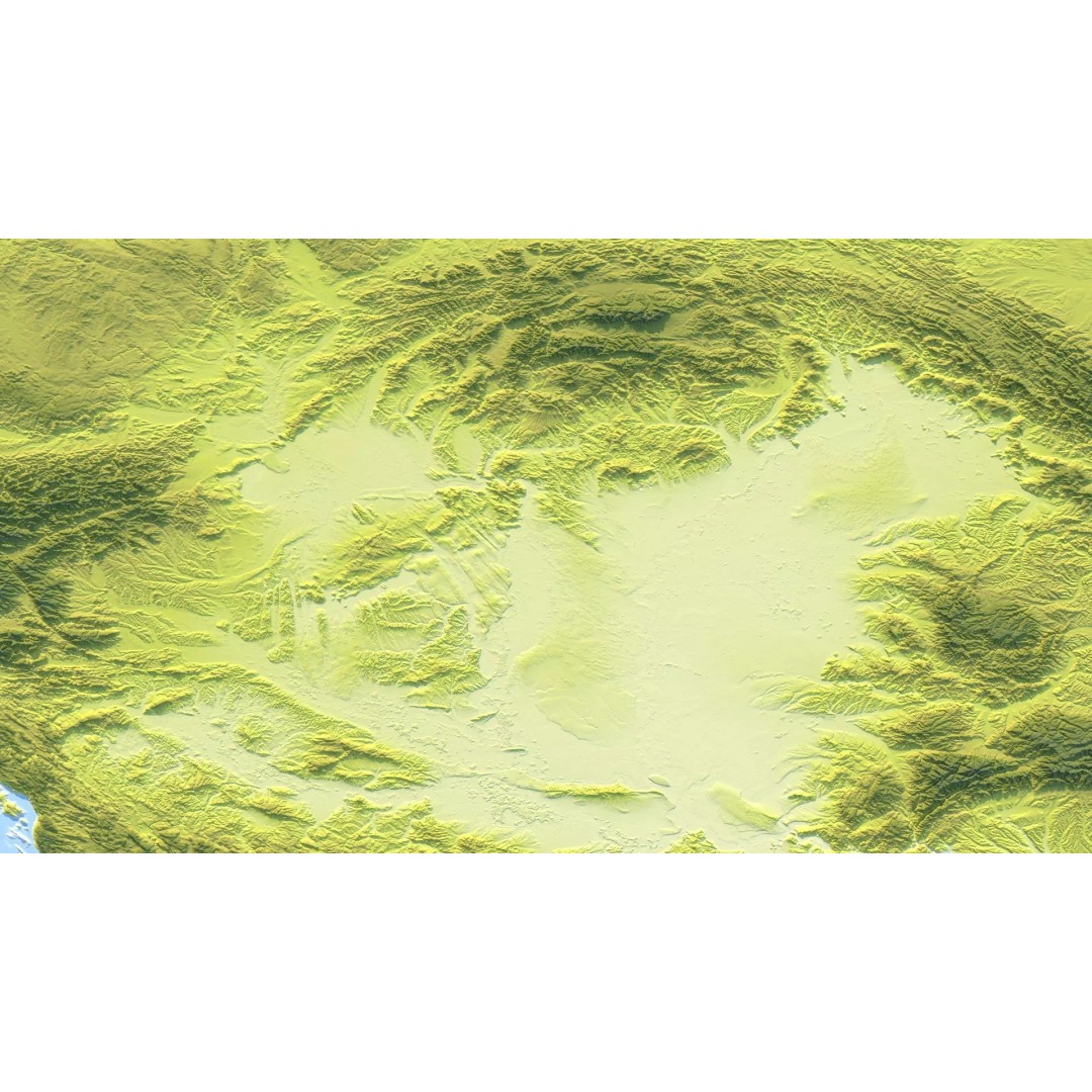 Hungary Map 3D Model – Realistic Satellite Terrain, 15K Textures - View 11