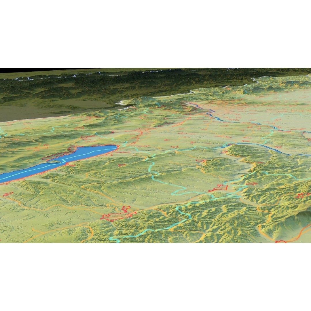 Hungary Map 3D Model – Realistic Satellite Terrain, 15K Textures - View 18