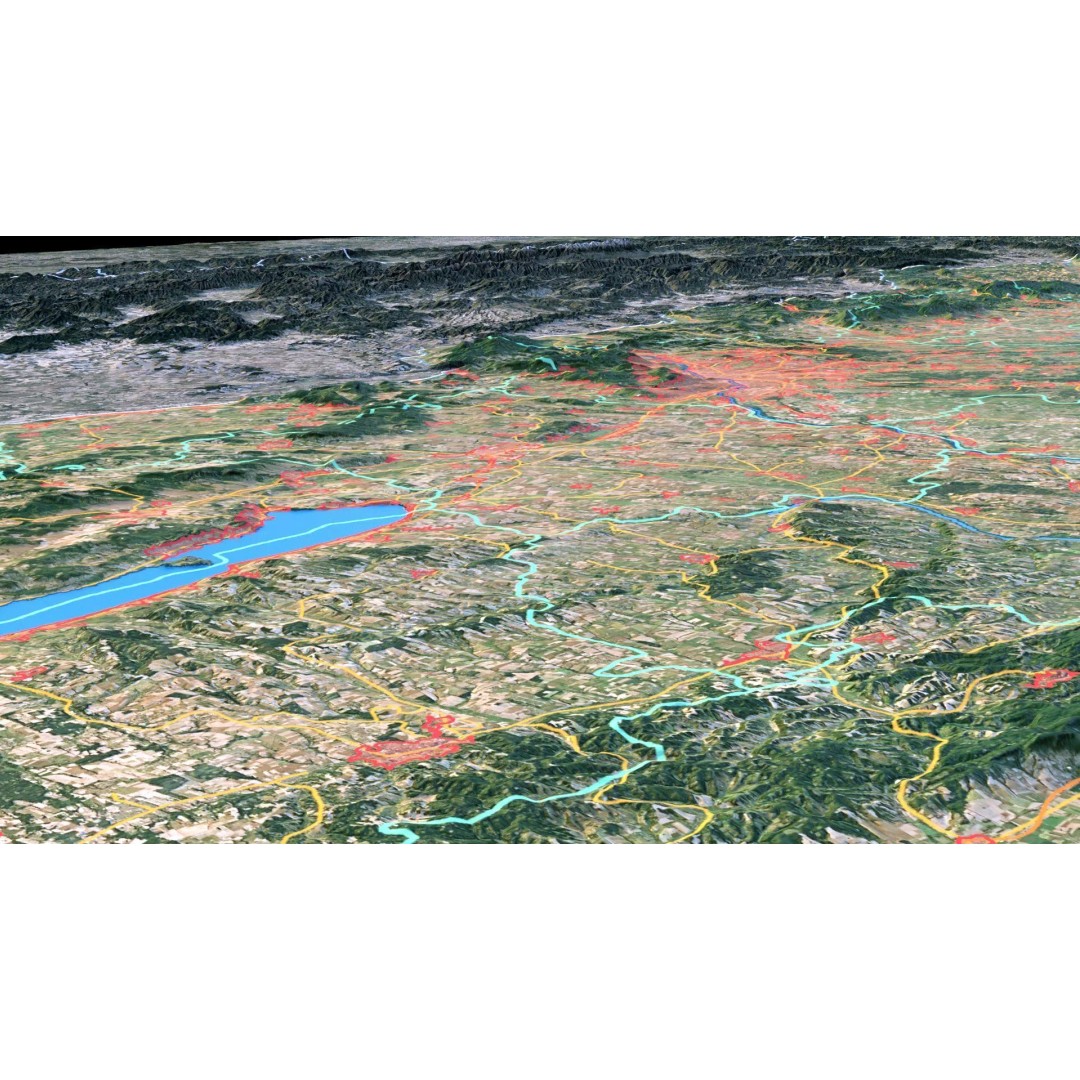 Hungary Map 3D Model – Realistic Satellite Terrain, 15K Textures - View 9