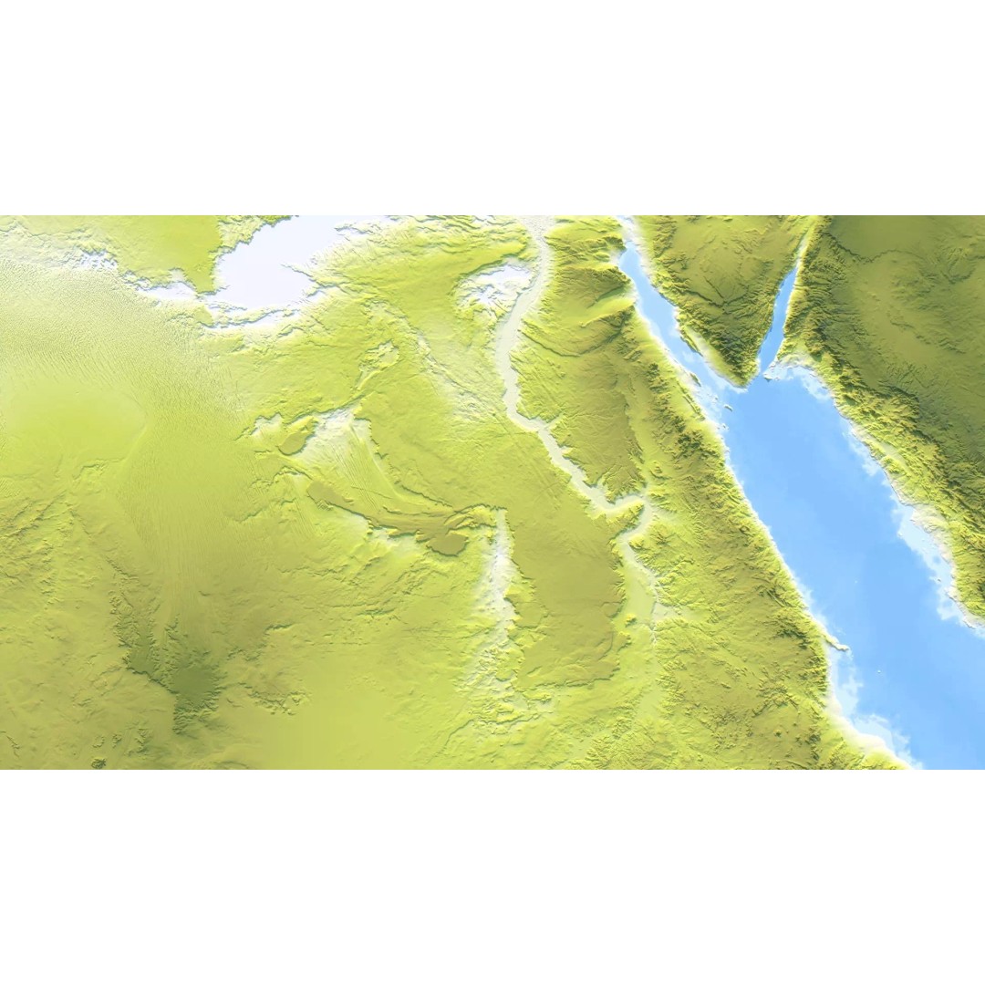 Egypt Map 3D Model – Realistic Terrain with 23K Textures, FBX, OBJ - View 11