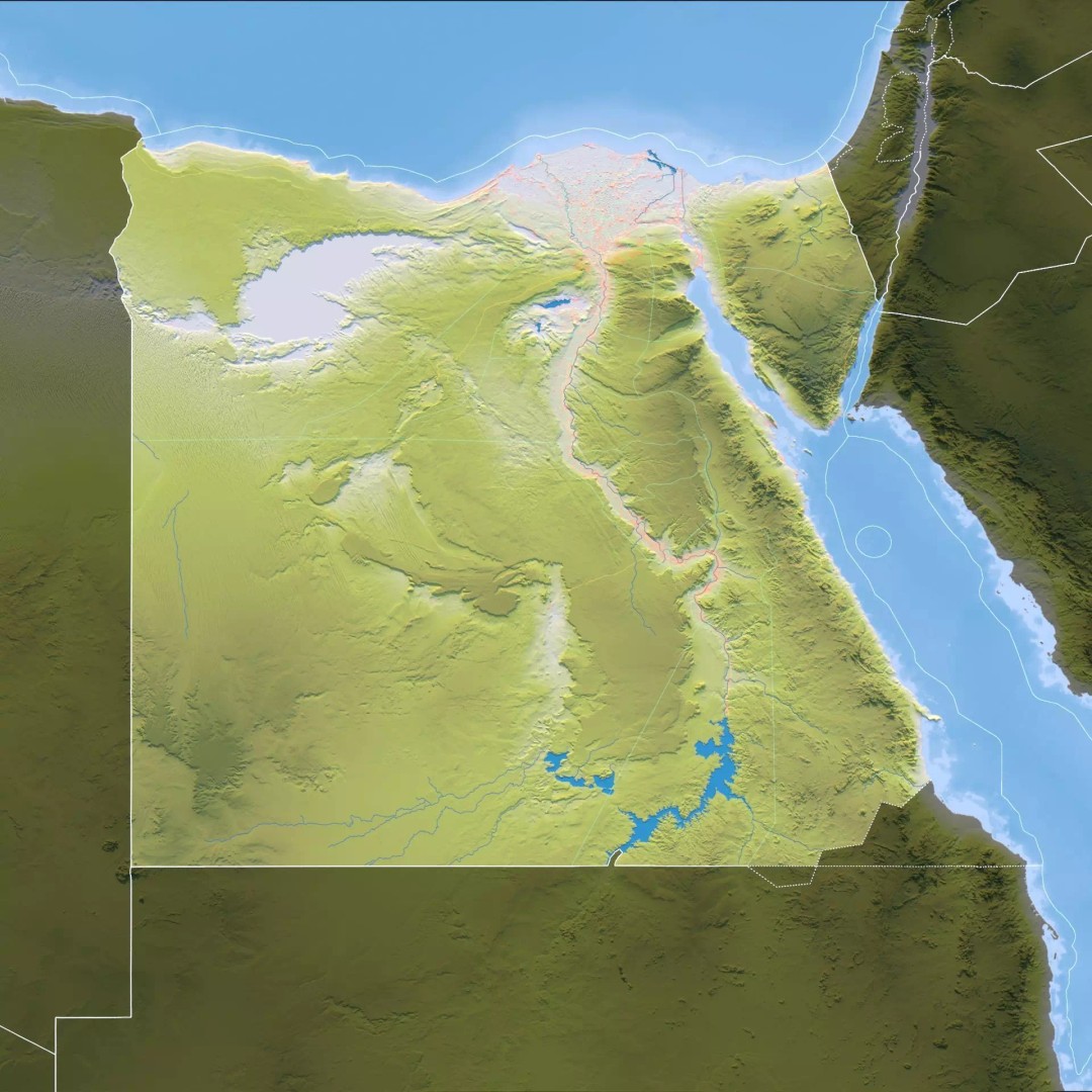 Egypt Map 3D Model – Realistic Terrain with 23K Textures, FBX, OBJ - View 12