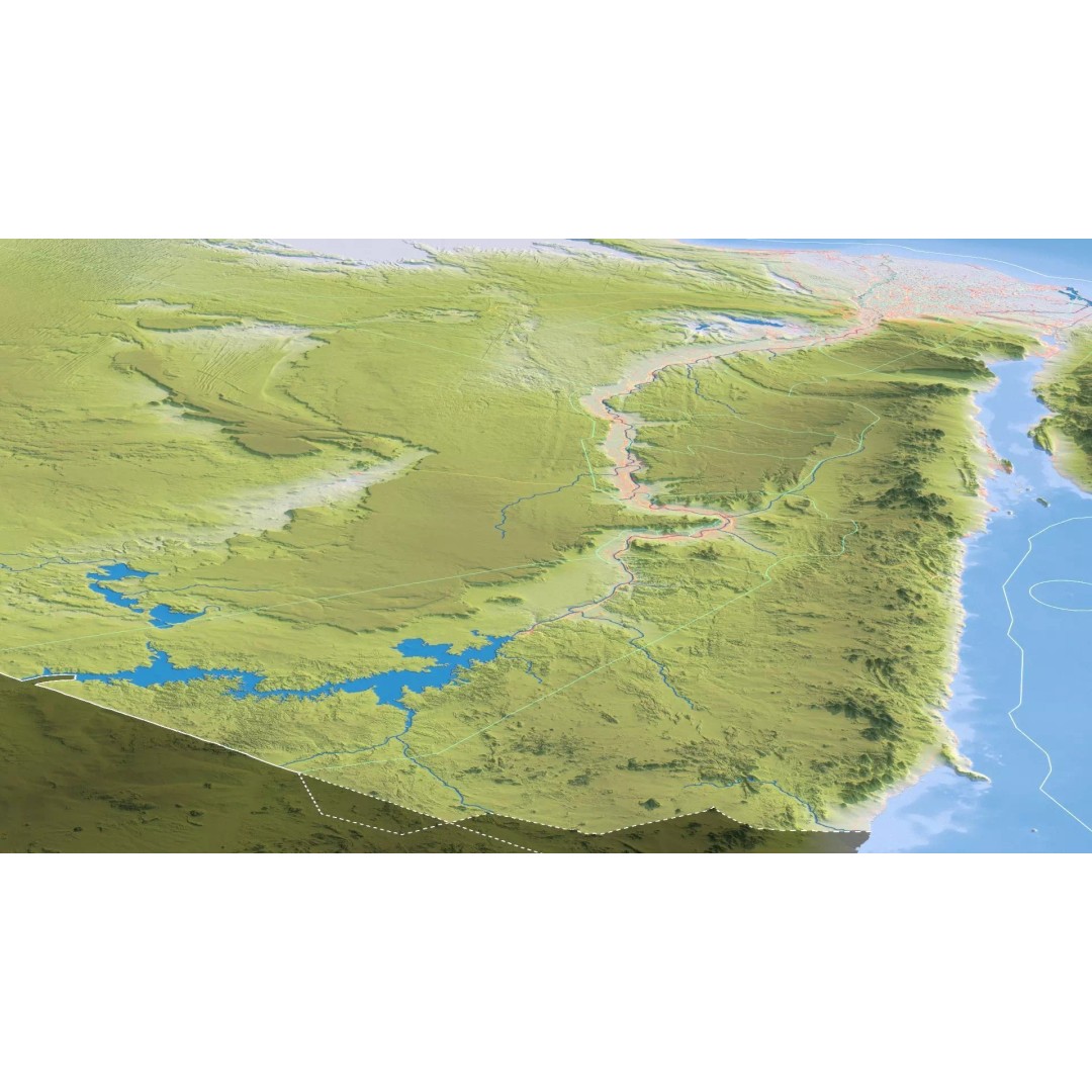 Egypt Map 3D Model – Realistic Terrain with 23K Textures, FBX, OBJ - View 15