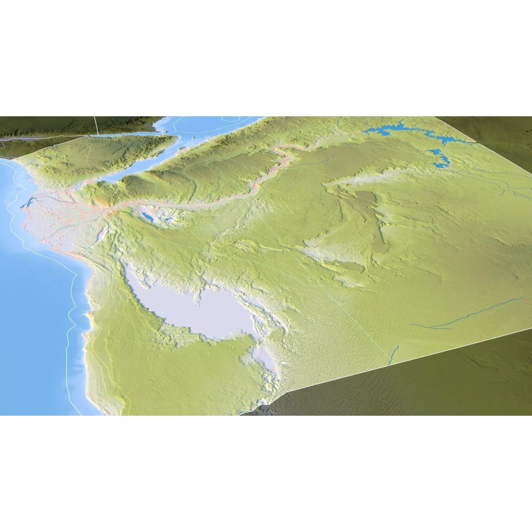 Egypt Map 3D Model – Realistic Terrain with 23K Textures, FBX, OBJ - View 16