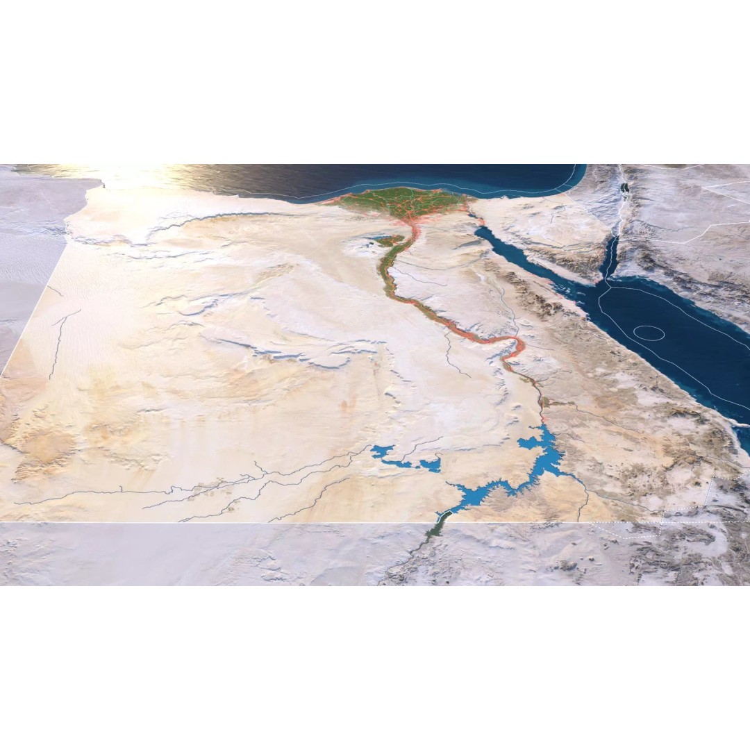 Egypt Map 3D Model – Realistic Terrain with 23K Textures, FBX, OBJ - View 4