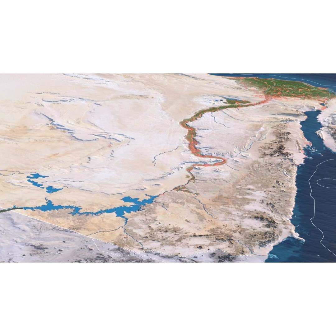 Egypt Map 3D Model – Realistic Terrain with 23K Textures, FBX, OBJ - View 6