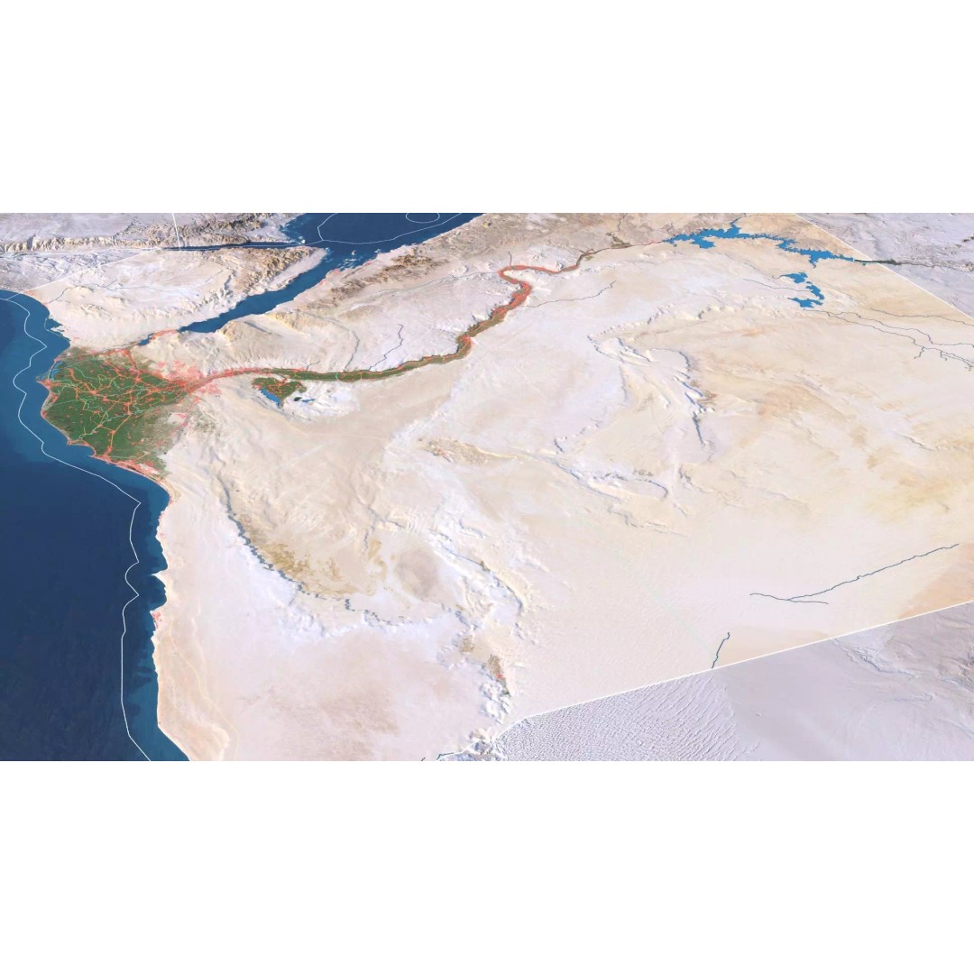 Egypt Map 3D Model – Realistic Terrain with 23K Textures, FBX, OBJ - View 7
