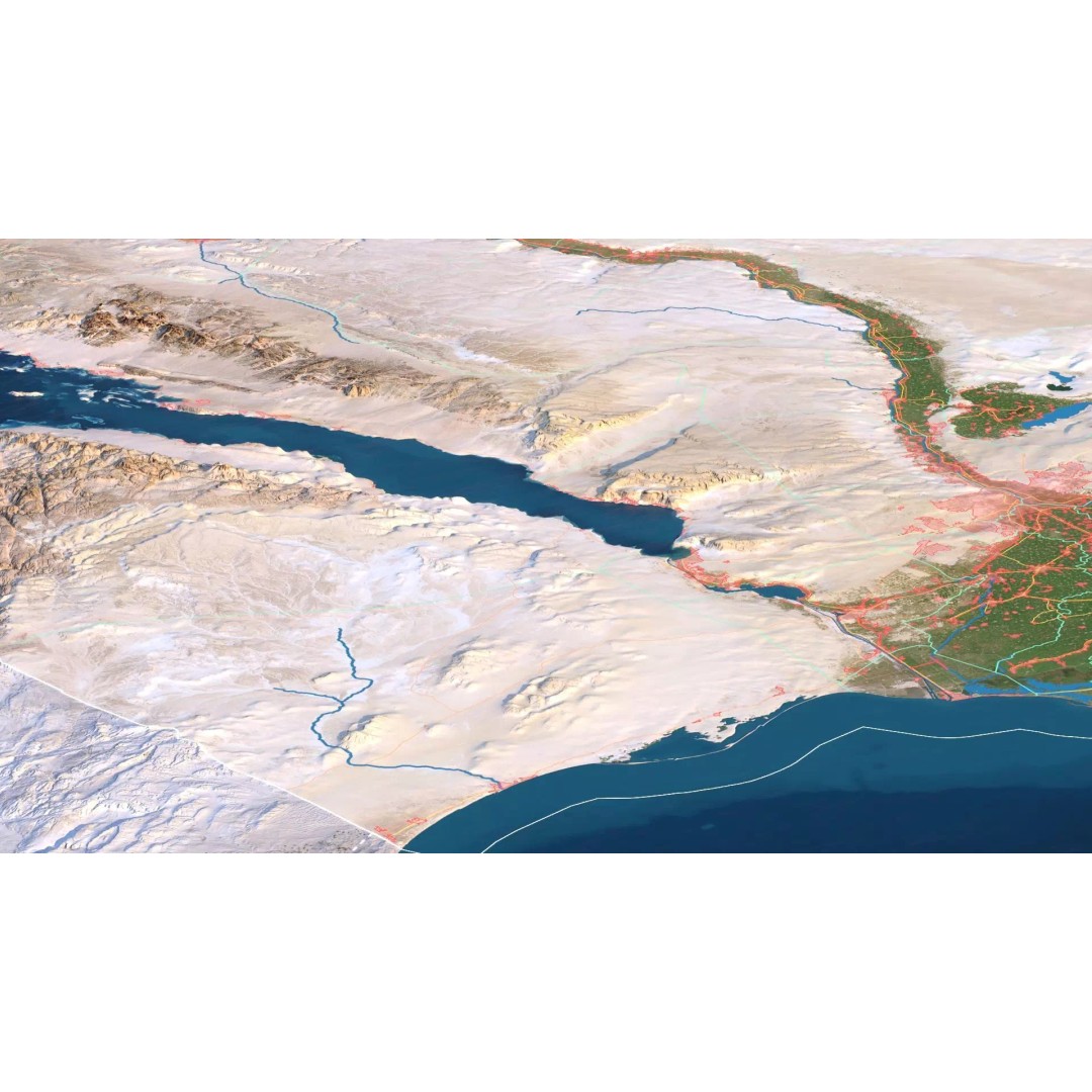 Egypt Map 3D Model – Realistic Terrain with 23K Textures, FBX, OBJ - View 8