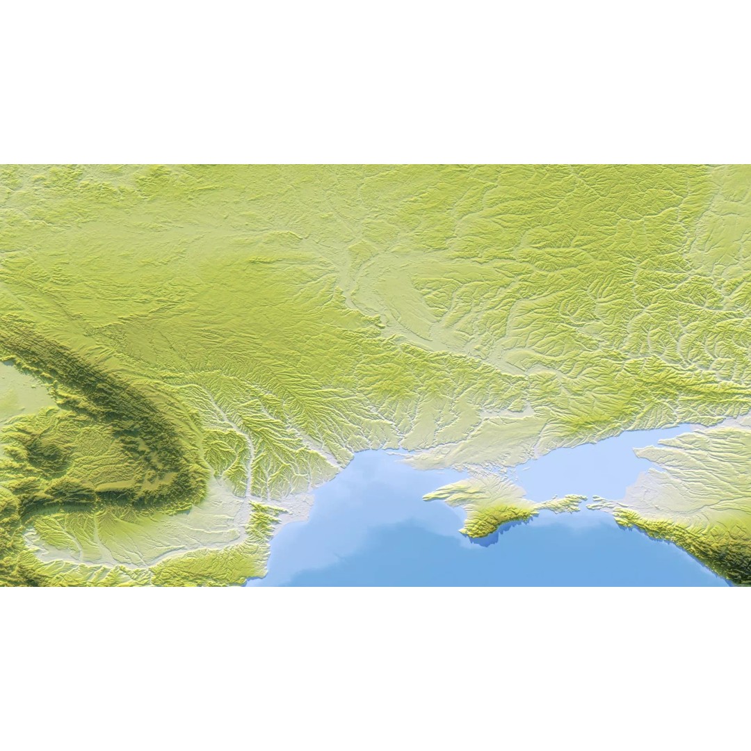 Ukraine Map 3D Model – Realistic Satellite Terrain, FBX, OBJ - View 12