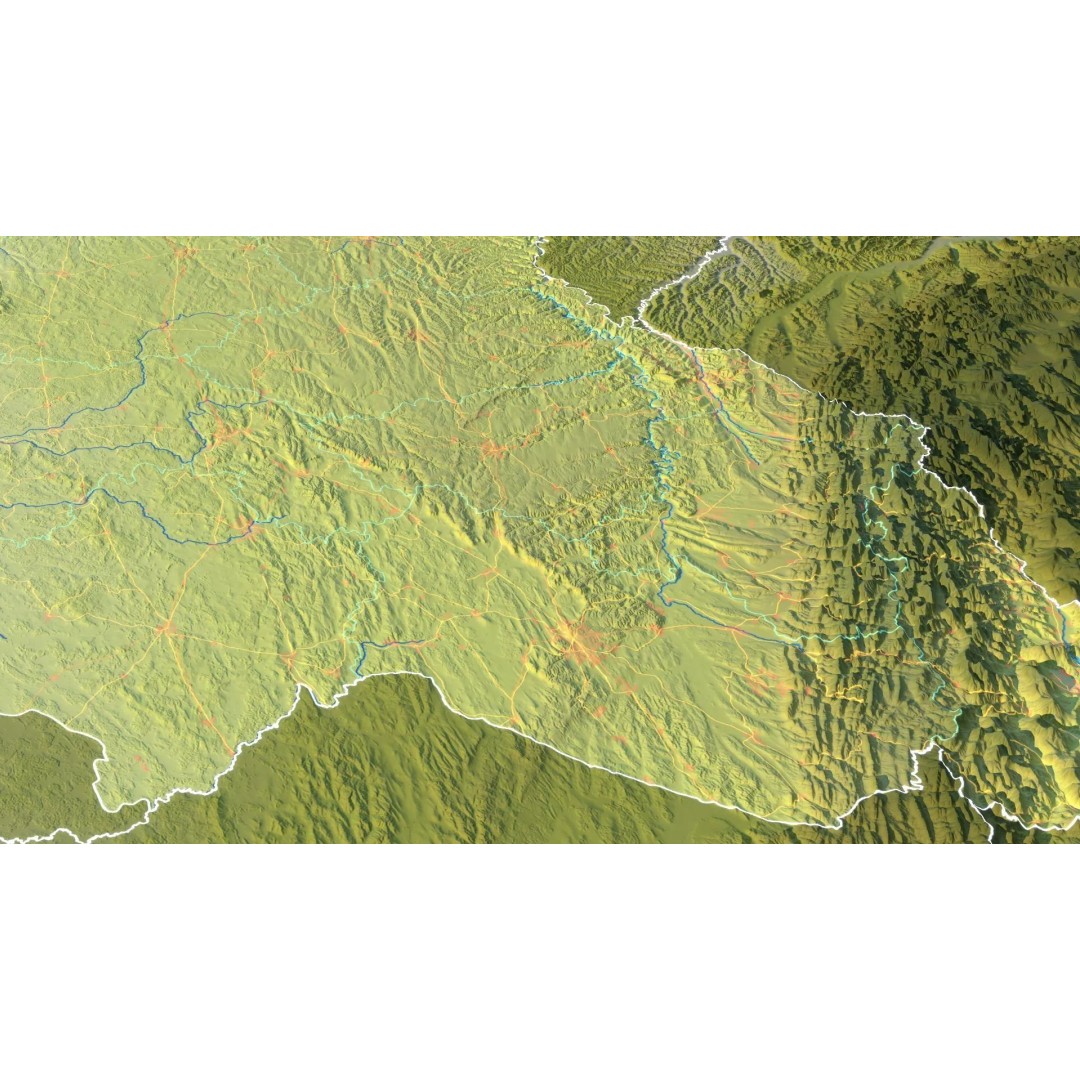 Ukraine Map 3D Model – Realistic Satellite Terrain, FBX, OBJ - View 16