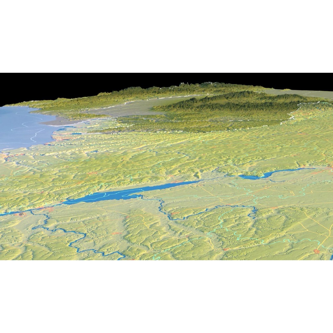Ukraine Map 3D Model – Realistic Satellite Terrain, FBX, OBJ - View 19