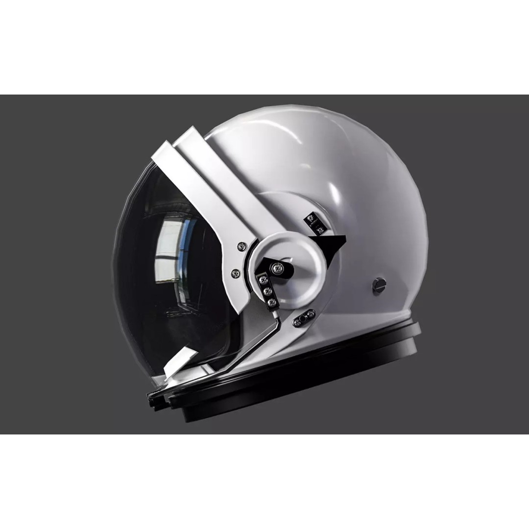 Orion Astronaut Helmet 3D Model – Low Poly PBR Game Asset, FBX, OBJ - View 2