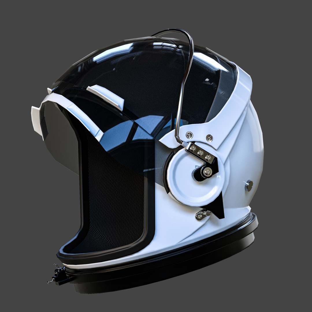 Orion Astronaut Helmet 3D Model – Low Poly PBR Game Asset, FBX, OBJ - View 6