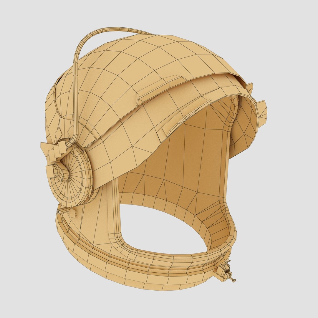 Orion Astronaut Helmet 3D Model – Low Poly PBR Game Asset, FBX, OBJ - View 7