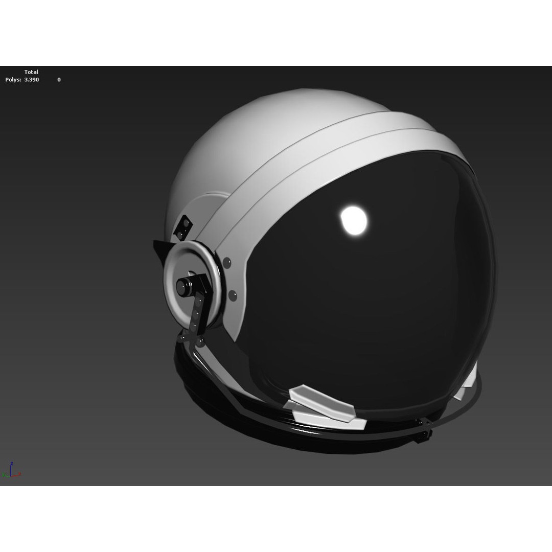 Orion Astronaut Helmet 3D Model – Low Poly PBR Game Asset, FBX, OBJ - View 8