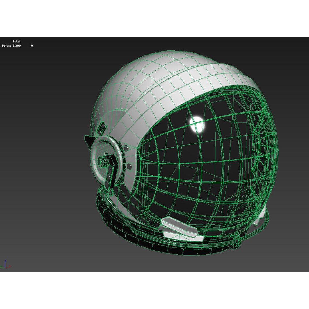 Orion Astronaut Helmet 3D Model – Low Poly PBR Game Asset, FBX, OBJ - View 9
