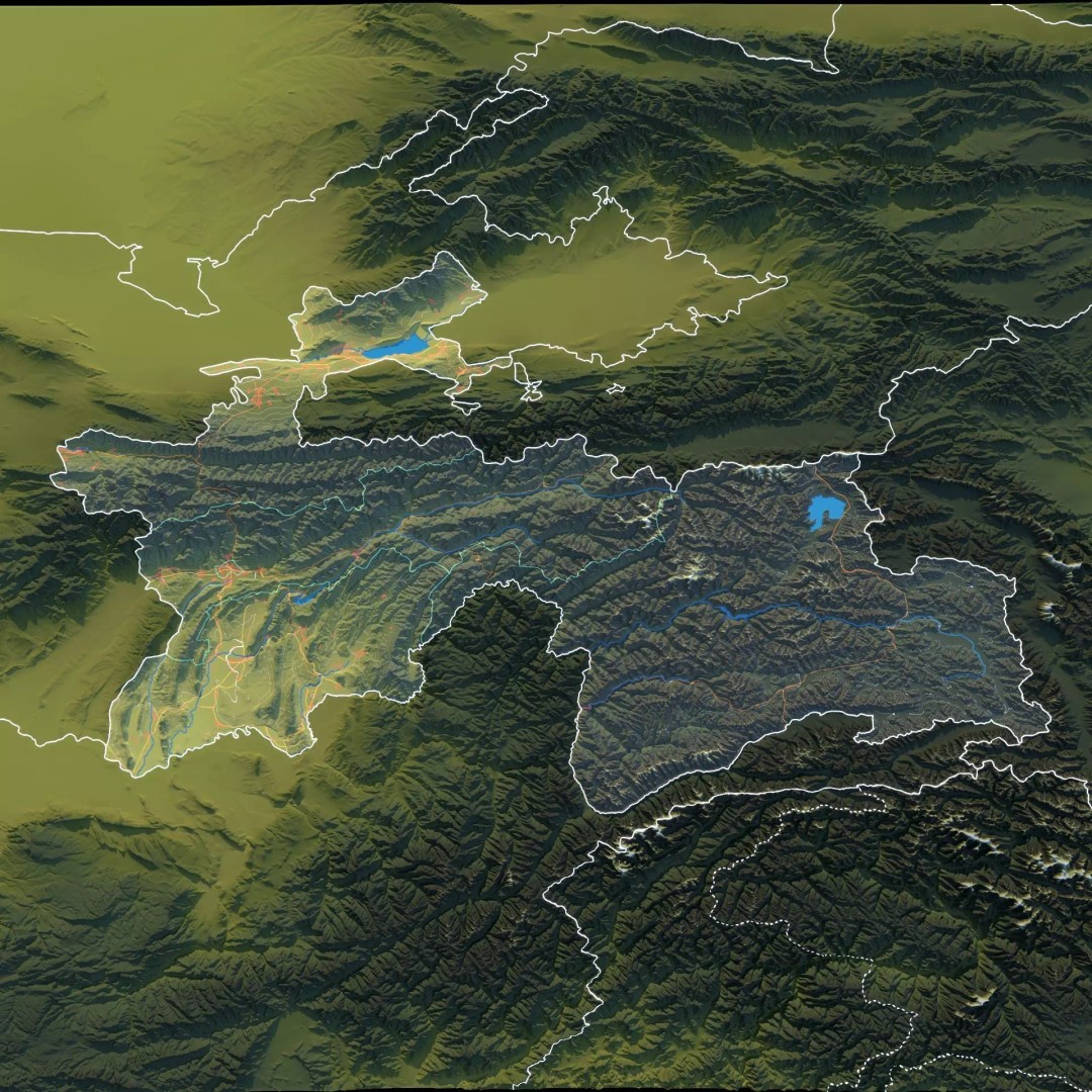 Tajikistan Map 3D Model – Realistic Satellite Terrain, 18K Textures - View 11