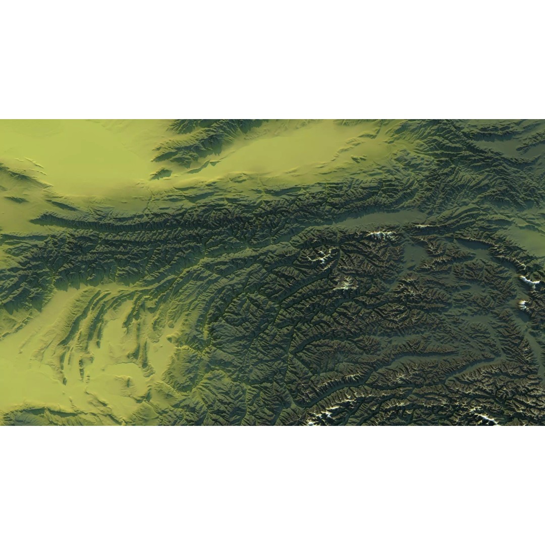 Tajikistan Map 3D Model – Realistic Satellite Terrain, 18K Textures - View 12