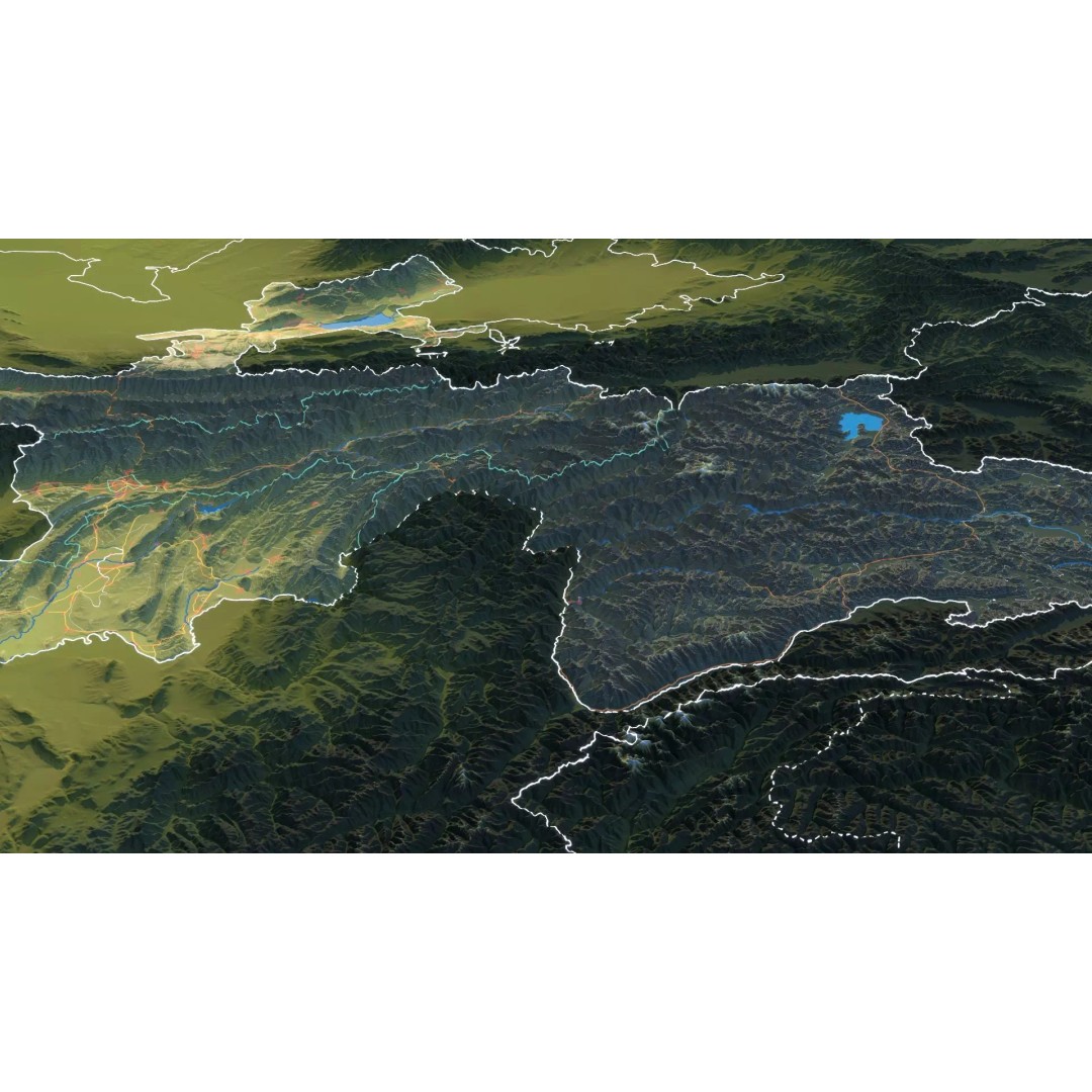 Tajikistan Map 3D Model – Realistic Satellite Terrain, 18K Textures - View 13