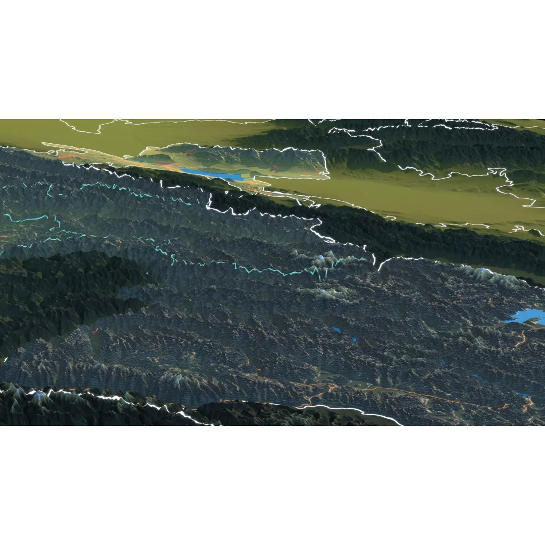 Tajikistan Map 3D Model – Realistic Satellite Terrain, 18K Textures - View 15