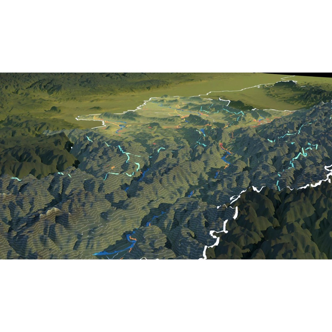 Tajikistan Map 3D Model – Realistic Satellite Terrain, 18K Textures - View 19