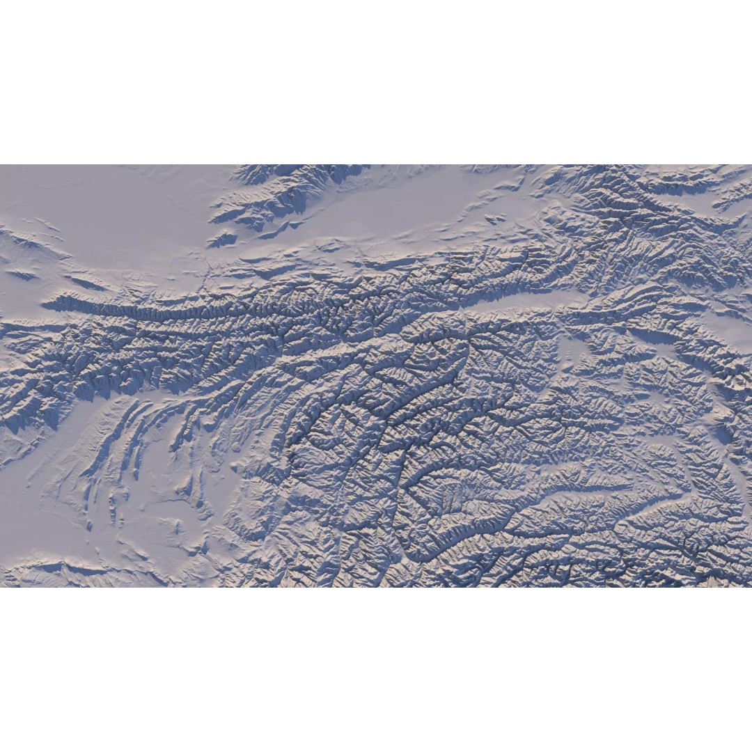 Tajikistan Map 3D Model – Realistic Satellite Terrain, 18K Textures - View 21