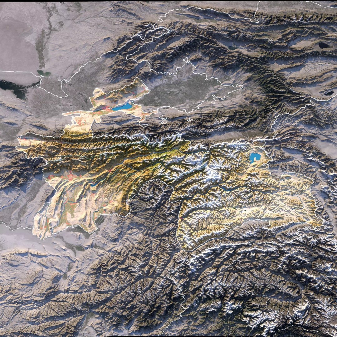 Tajikistan Map 3D Model – Realistic Satellite Terrain, 18K Textures - View 3