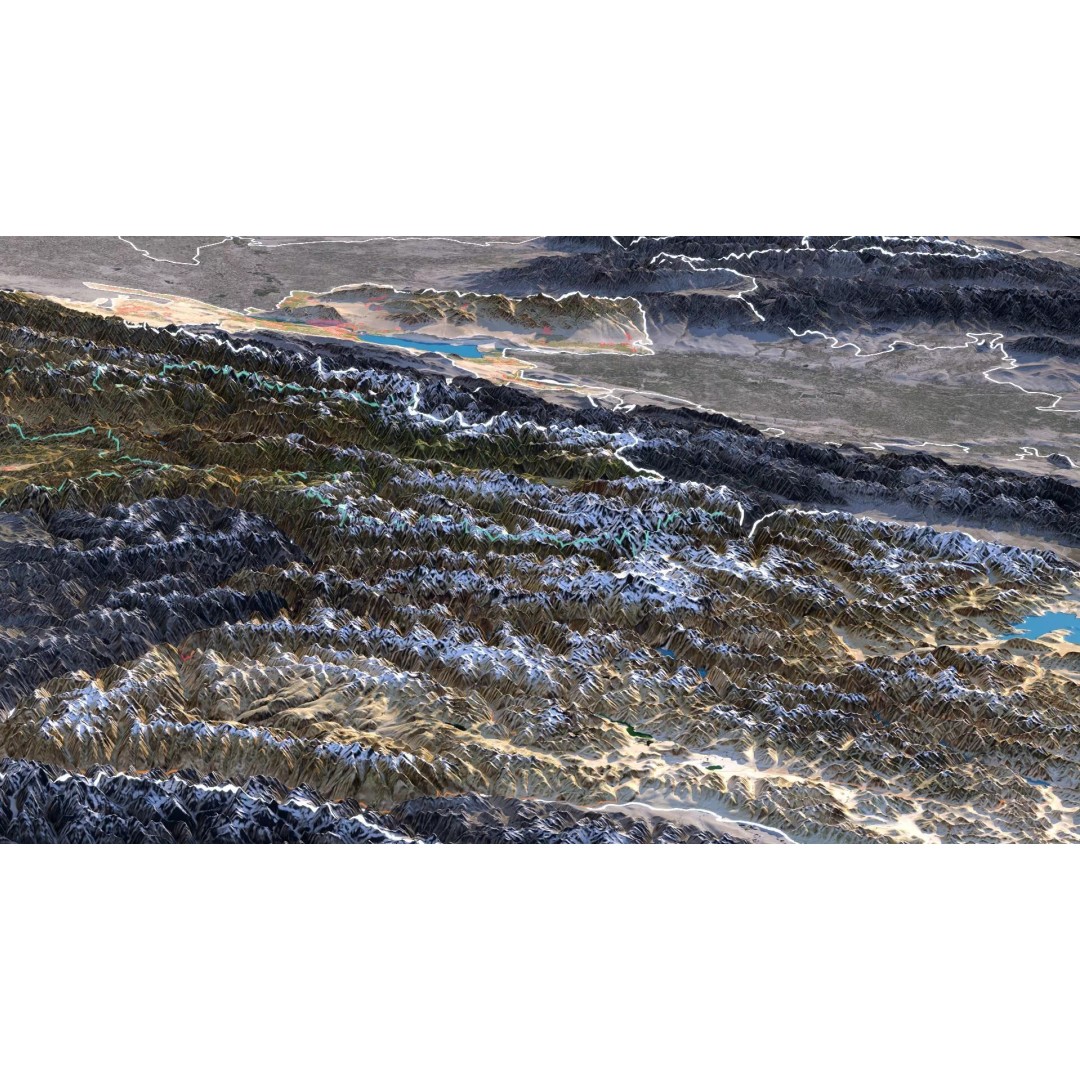 Tajikistan Map 3D Model – Realistic Satellite Terrain, 18K Textures - View 6
