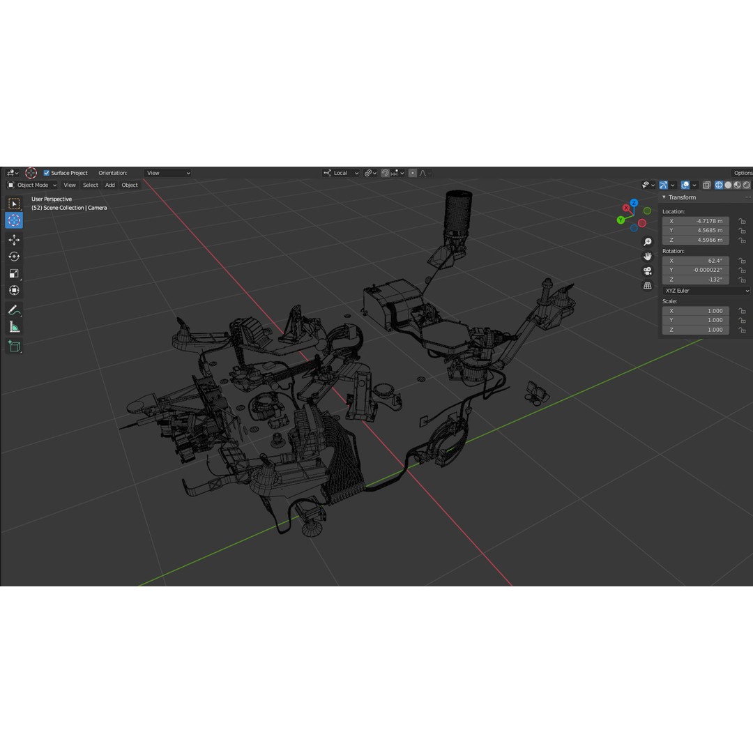 Curiosity Rover 3D Model – Detailed Space Exploration Asset, Blender - View 24