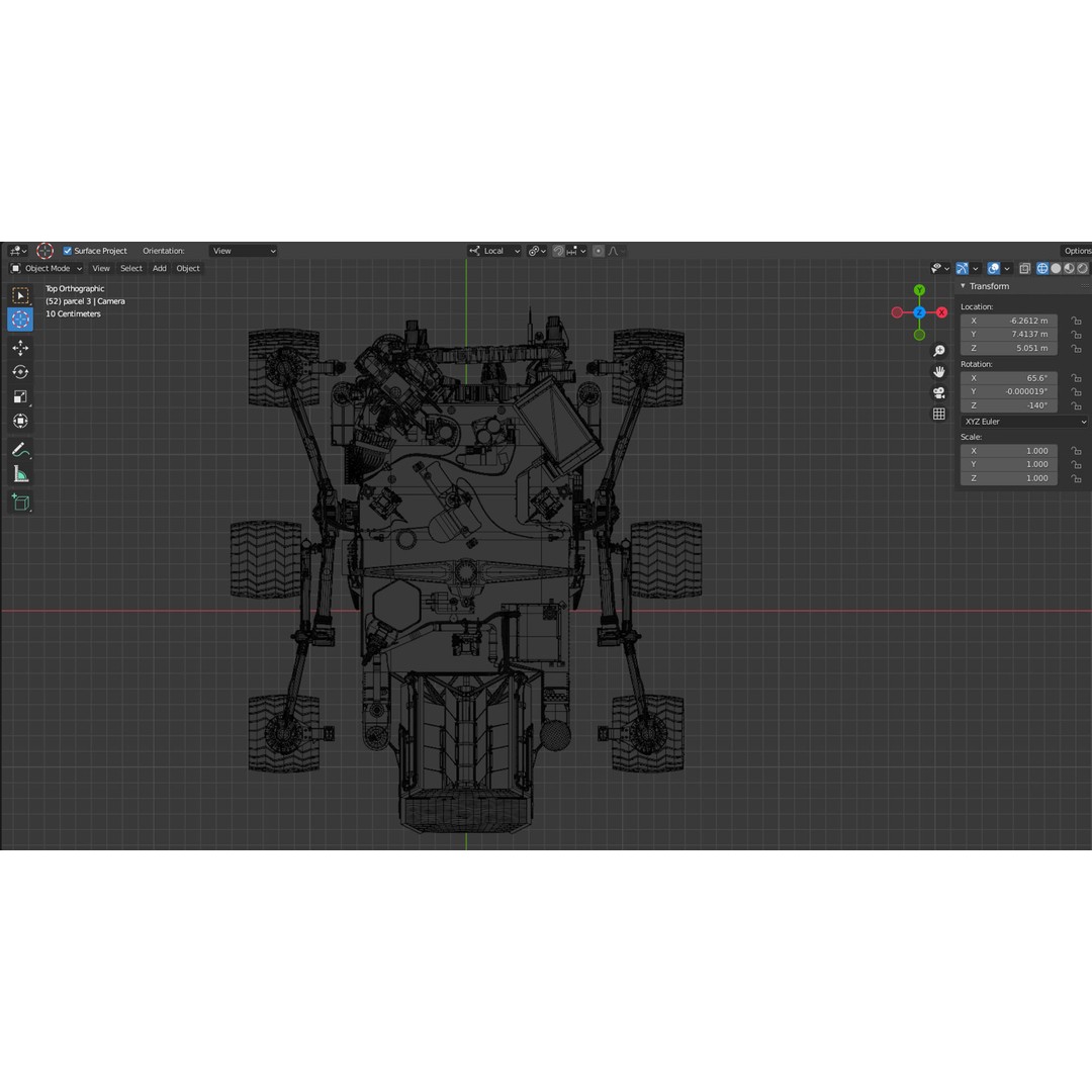 Curiosity Rover 3D Model – Detailed Space Exploration Asset, Blender - View 25