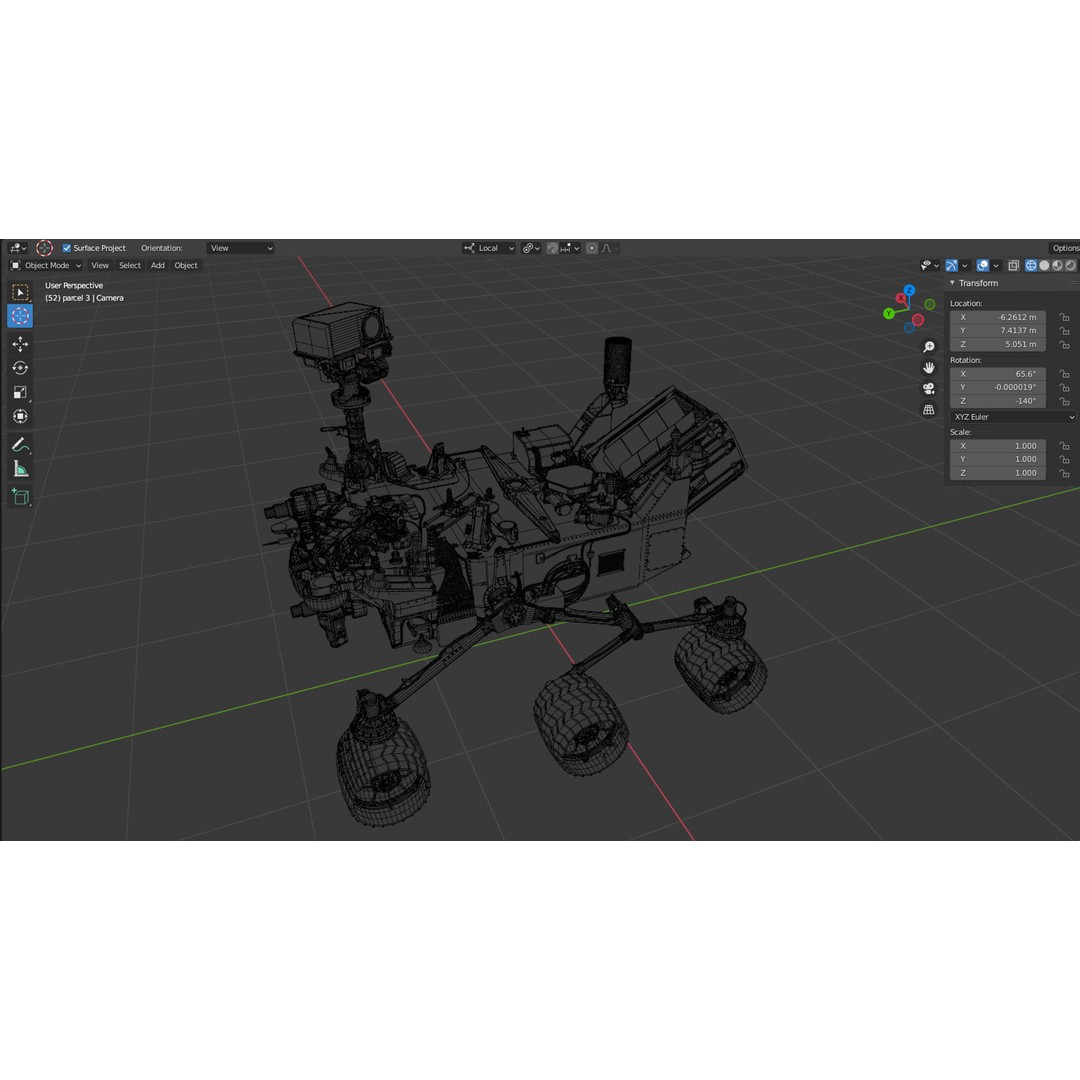 Curiosity Rover 3D Model – Detailed Space Exploration Asset, Blender - View 26