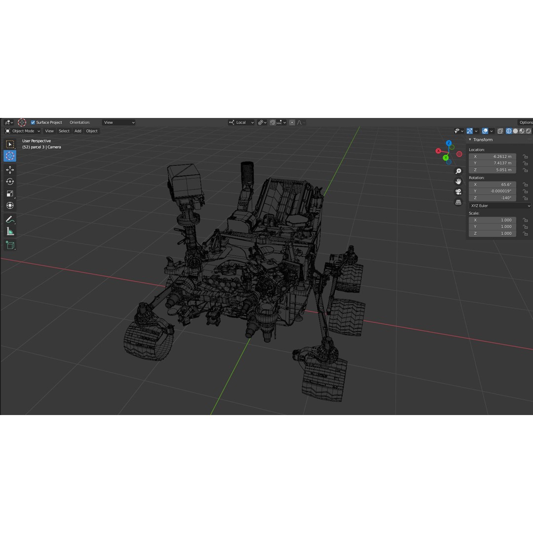 Curiosity Rover 3D Model – Detailed Space Exploration Asset, Blender - View 27