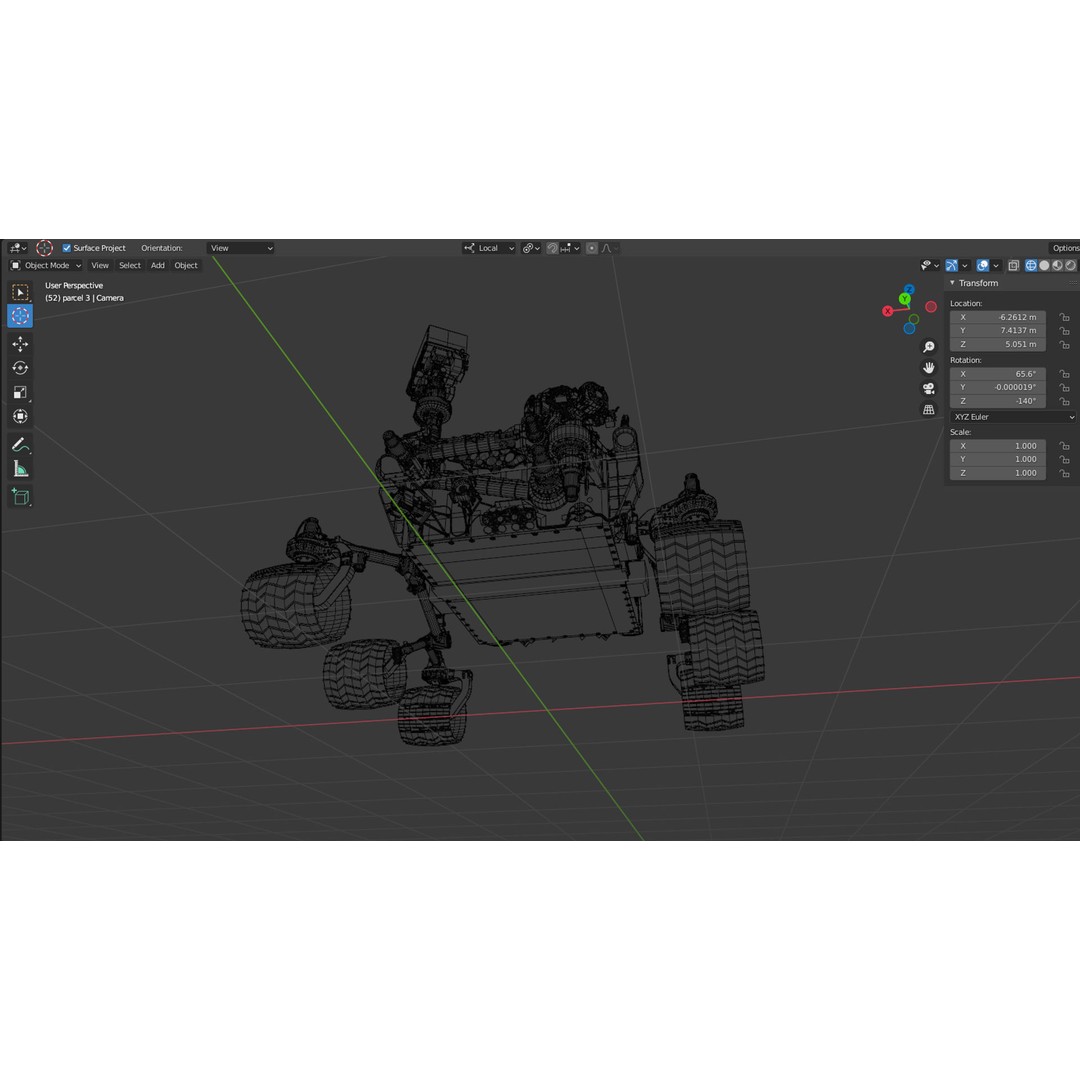 Curiosity Rover 3D Model – Detailed Space Exploration Asset, Blender - View 28