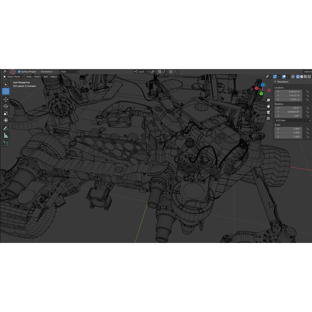 Curiosity Rover 3D Model – Detailed Space Exploration Asset, Blender - View 29