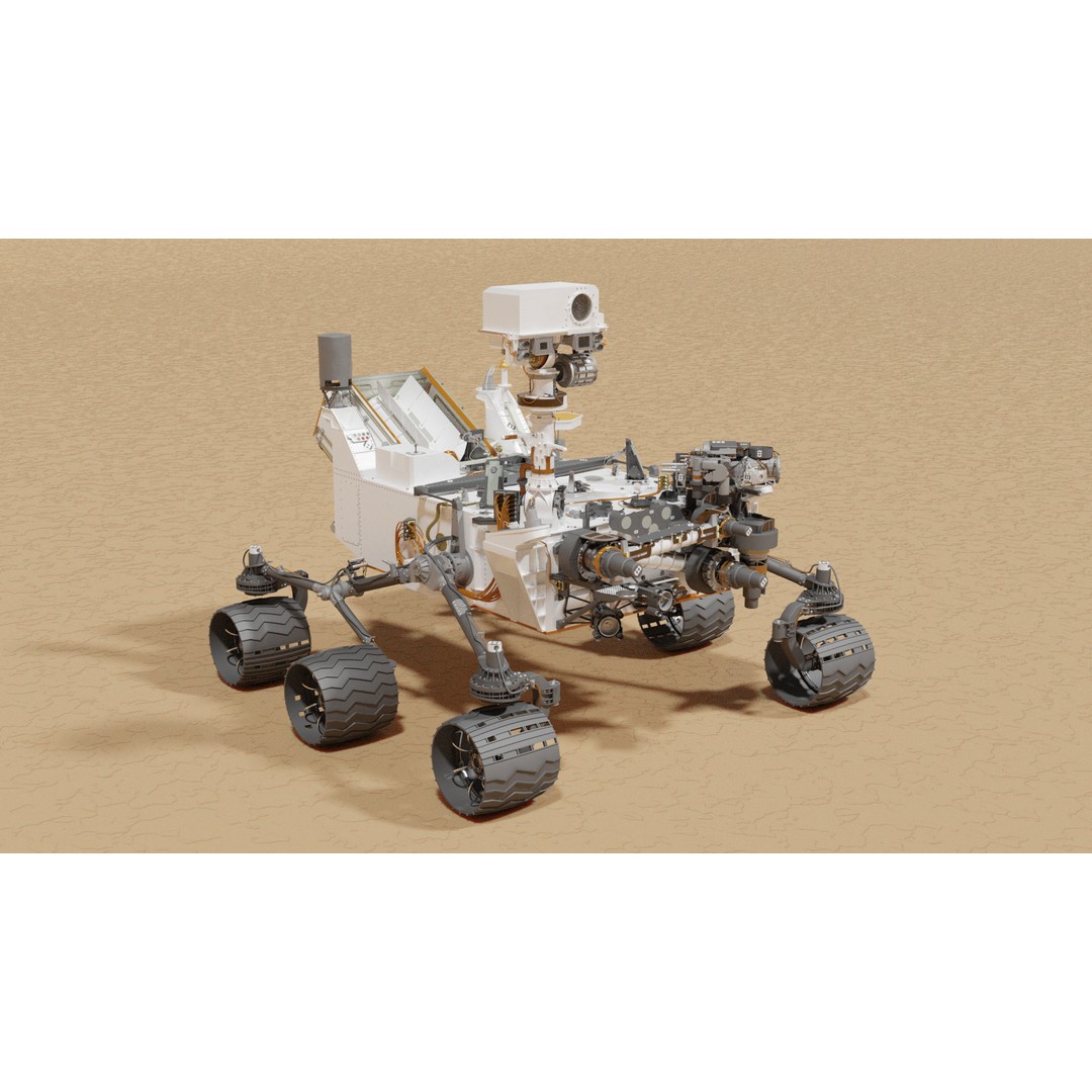 Curiosity Rover 3D Model – Detailed Space Exploration Asset, Blender - View 3