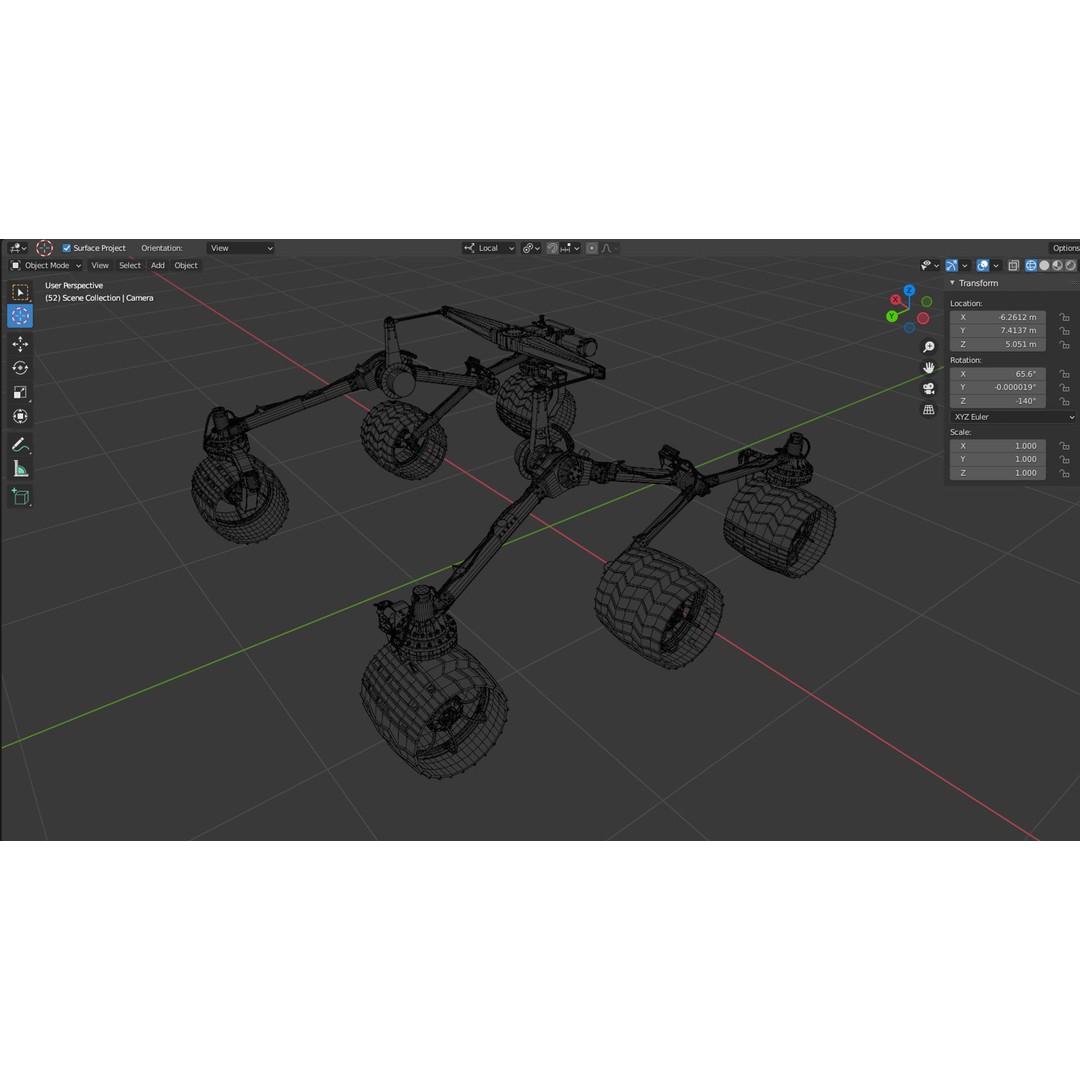 Curiosity Rover 3D Model – Detailed Space Exploration Asset, Blender - View 33