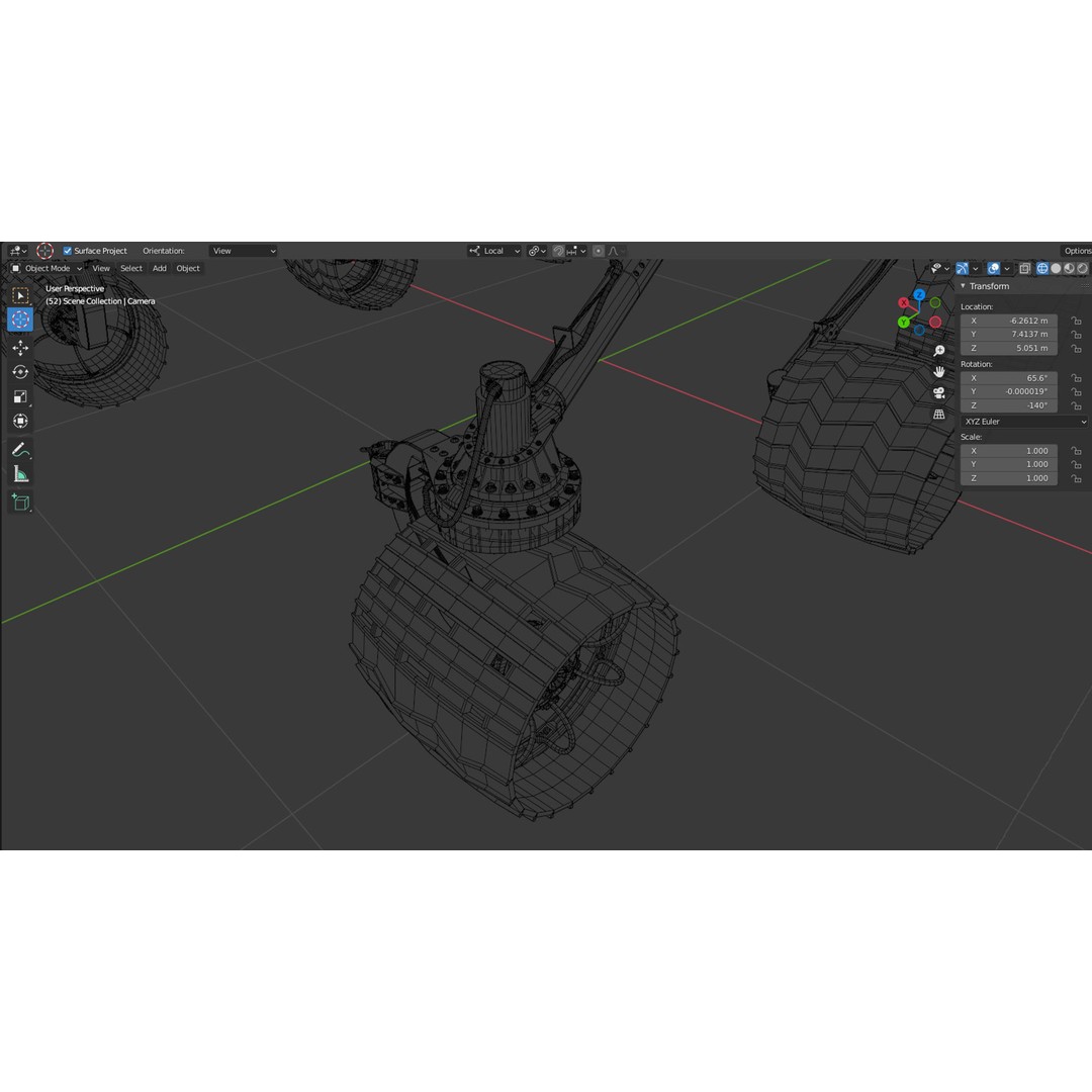 Curiosity Rover 3D Model – Detailed Space Exploration Asset, Blender - View 34