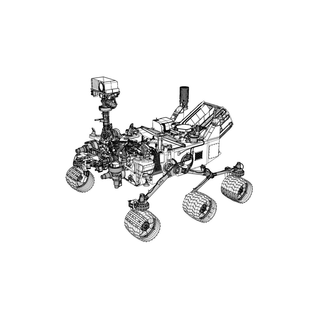 Curiosity Rover 3D Model – Detailed Space Exploration Asset, Blender - View 41