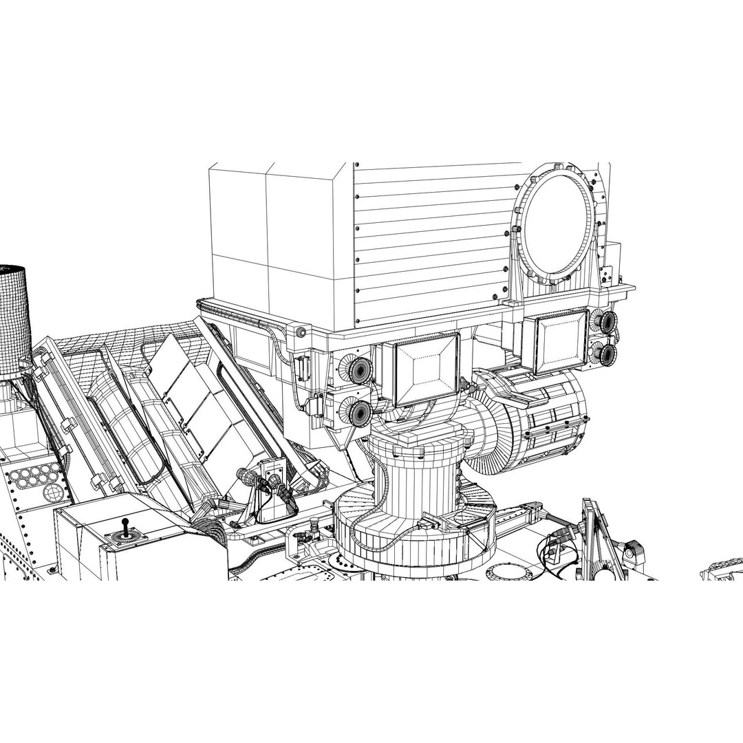 Curiosity Rover 3D Model – Detailed Space Exploration Asset, Blender - View 44