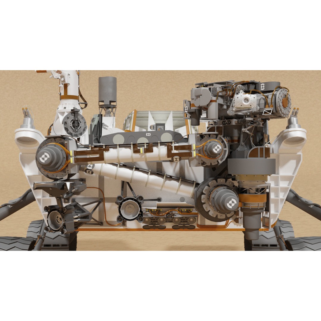 Curiosity Rover 3D Model – Detailed Space Exploration Asset, Blender - View 6